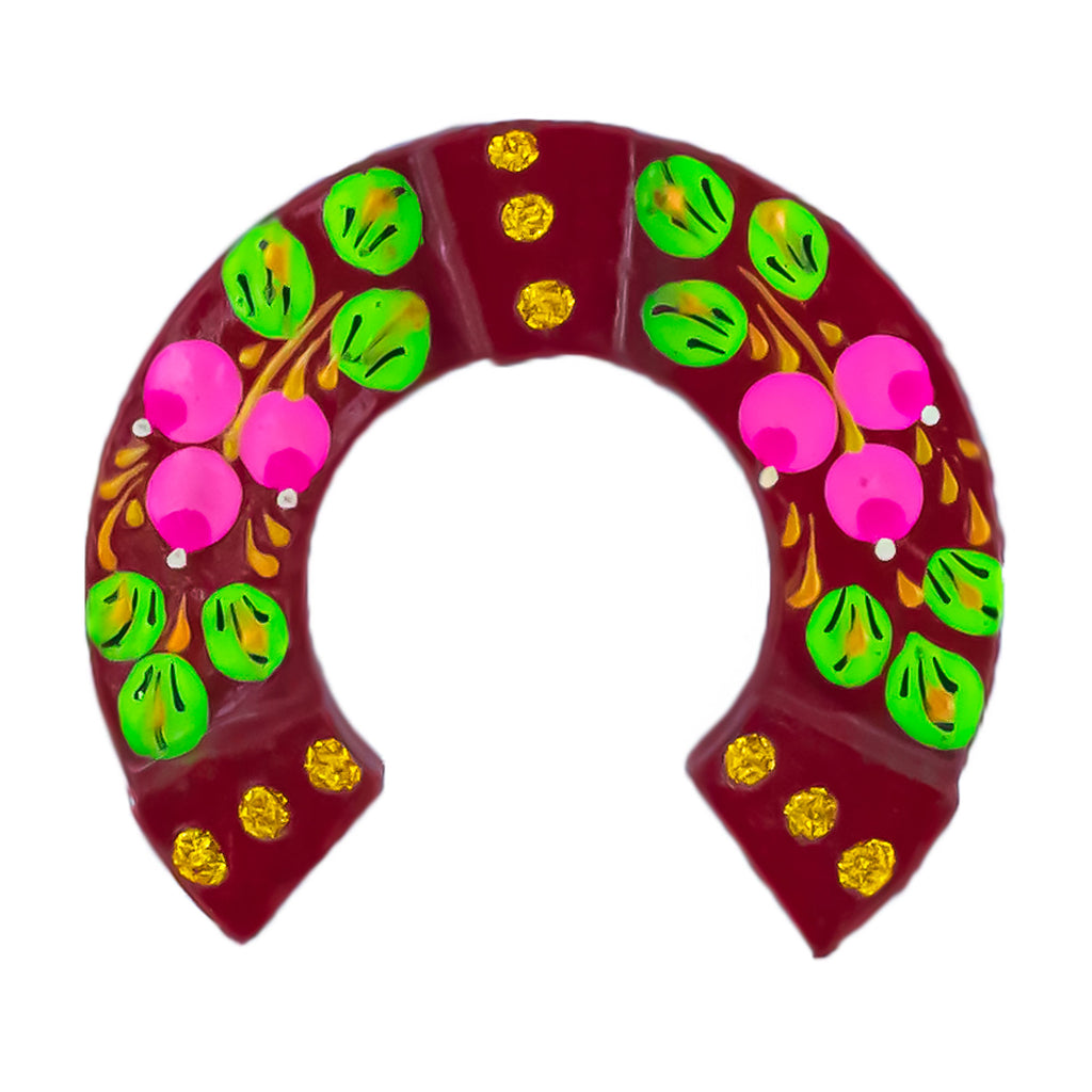 Red Lucky Horseshoe Fridge Magnet in Red color