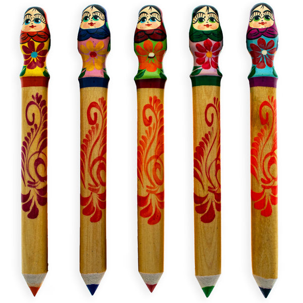 Giant Wooden Matryoshka Doll Pencil (1 Random Design) by BestPysanky