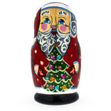 Set of 3 Santa, Penguin and Snowman Wooden Nesting Dolls , dimensions in inches: 4.15 x  x
