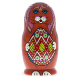 Set of 3 Bunnies with Easter Eggs Nesting Dolls ,dimensions in inches: 4.13 x  x