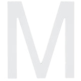 Arial Font White Painted MDF Wood Letter M (6 Inches) in  color