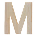 Unfinished Wooden Arial Font Letter M (6.25 Inches) in Beige color