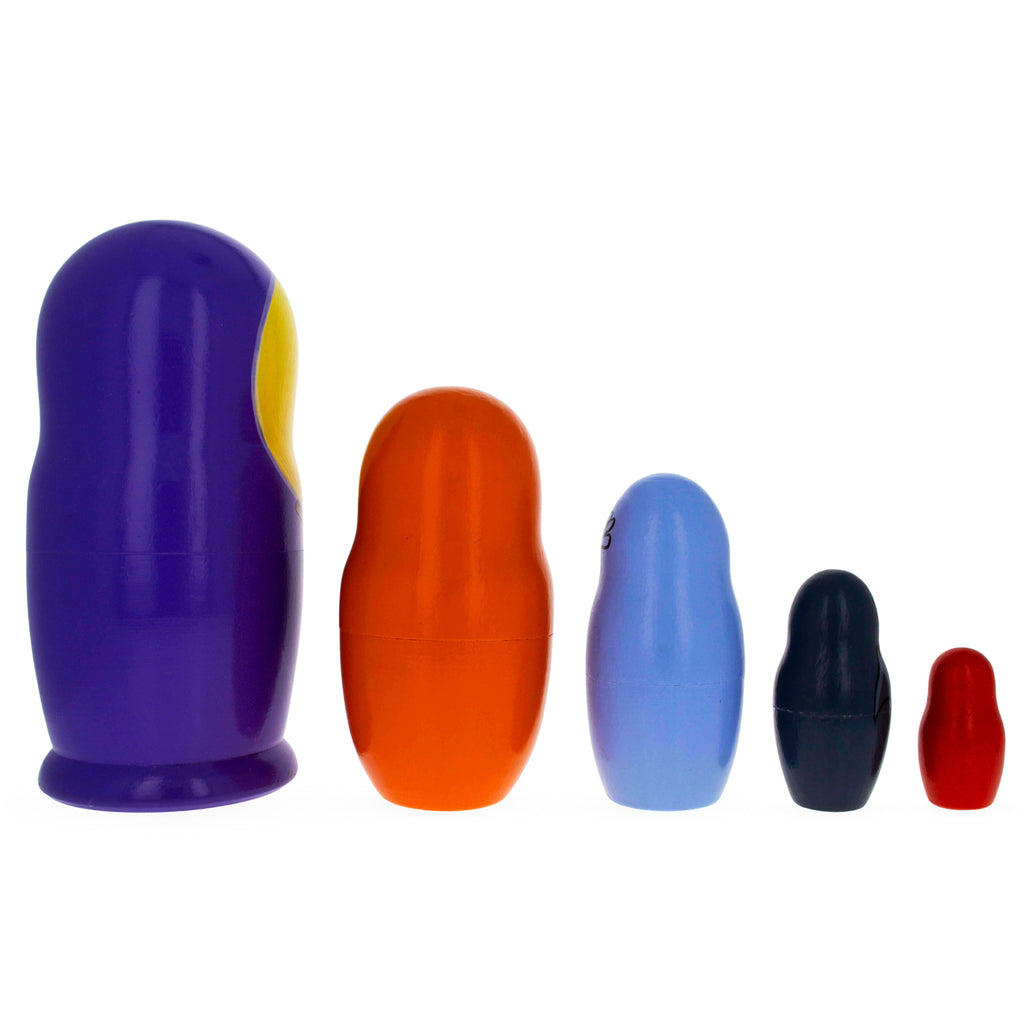 Halloween Wooden Nesting Dolls 5.75 InchesUkraine , dimensions in inches: 5.75 x 2.9 x 2.9
