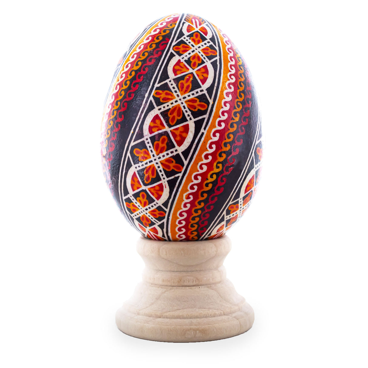 Eggshell Goose Real Blown Out Ukrainian Easter Egg 2 in Multi color Oval