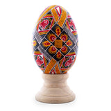 Goose Real Blown Out Ukrainian Easter Egg 6 in  color Oval
