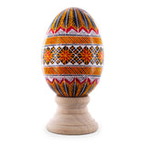 Goose Real Blown Out Ukrainian Easter Egg 9 in  color Oval