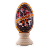 Eggshell Goose Real Blown Out Ukrainian Easter Egg 10 in Multi color Oval