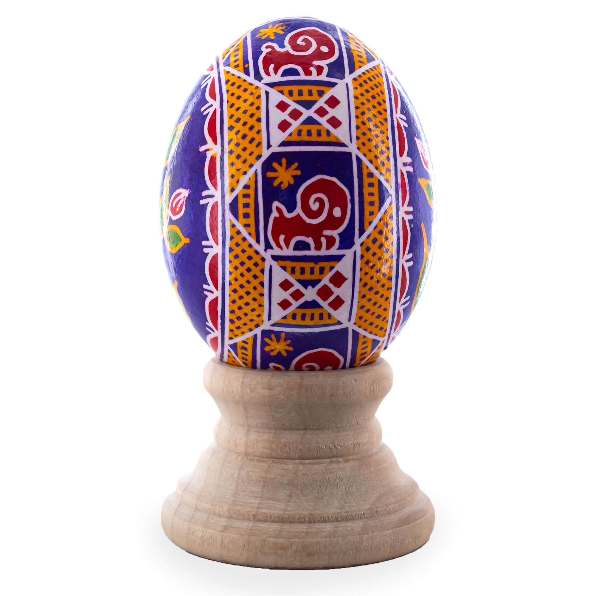 Flowers Authentic Blown Real Eggshell Ukrainian Easter Egg Pysanka in AssortmentUkraine , dimensions in inches: 2.35 x 1.8 x 1.8