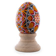 Authentic Blown Real Eggshell Ukrainian Easter Egg Pysanka 036 in Multi color, Oval shape