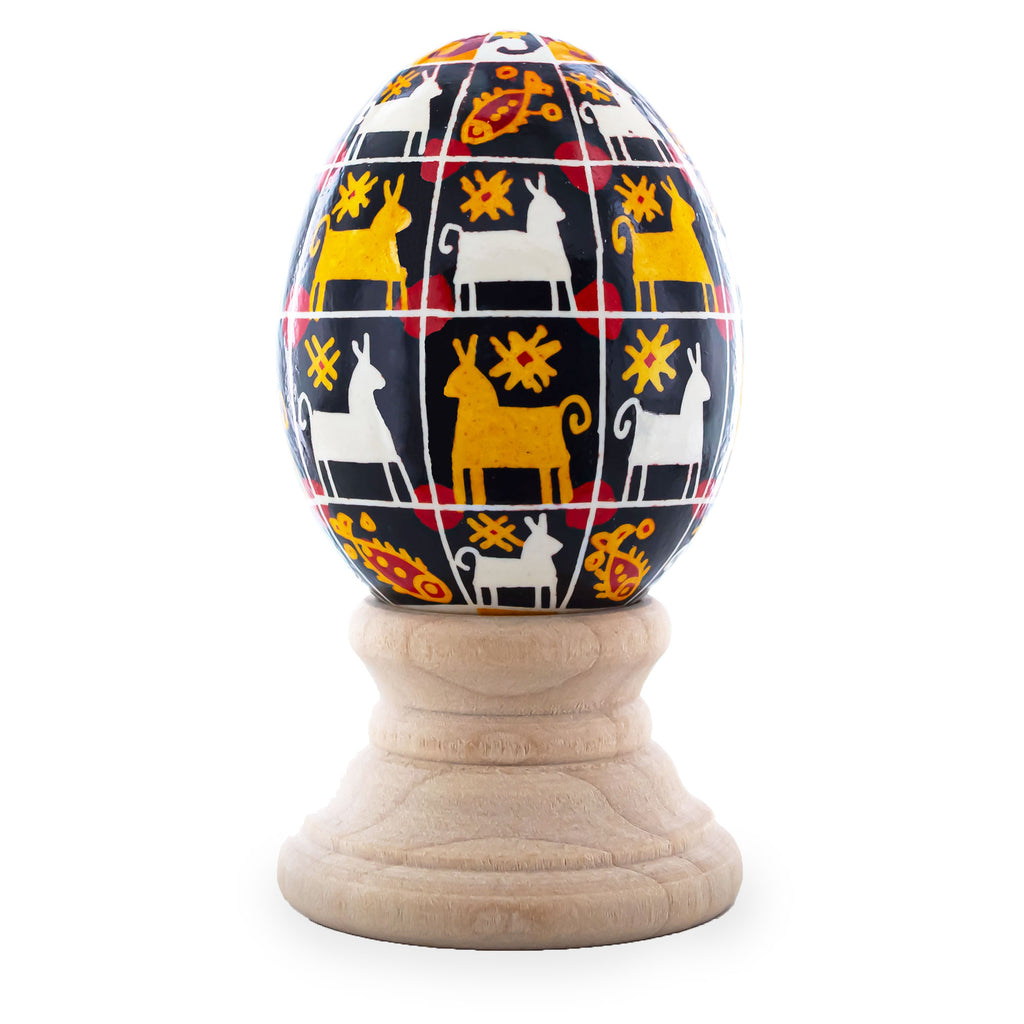 Eggshell Authentic Blown Real Eggshell Ukrainian Easter Egg Pysanka 042 in Multi color Oval