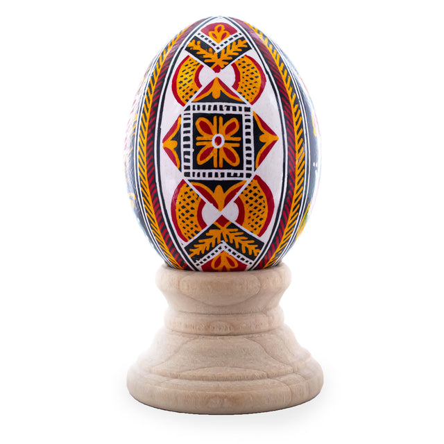 Eggshell Authentic Blown Real Eggshell Ukrainian Easter Egg Pysanka 046 in Multi color Oval