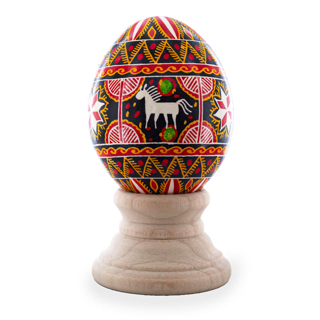 Authentic Blown Real Eggshell Ukrainian Easter Egg Pysanka 048 in Multi color Oval