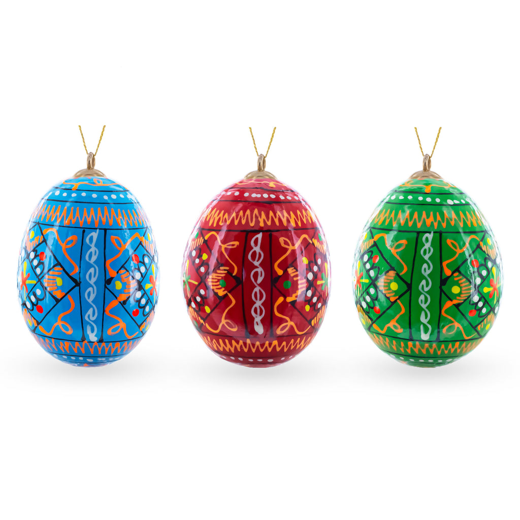 Buy Christmas Ornaments Wooden Pysanky Egg Sets by BestPysanky Online Gift Ship