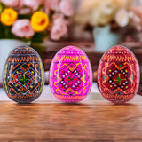 BestPysanky online gift shop sells religious gift Christian Catholic hand painted wood Ukrainian pysanky pysanka designs painting church decorations Easter dyed dying colored decorated Ukraine hunt roll decorating basket