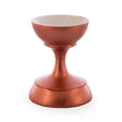 Metallic Copper Wooden Ukrainian Egg Sphere Stand Holder Display 1.6 Inches in Brown color
