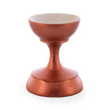Metallic Copper Wooden Ukrainian Egg Sphere Stand Holder Display 1.6 Inches in Brown color
