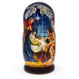 Set of 5 Jesus is Born Nativity Scene Nesting Dolls Matryoshka , dimensions in inches: 7.1 x 3.5 x 3.5