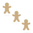 3 Men Unfinished Wooden Shapes Craft Cutouts DIY Unpainted 3D Plaques 4 Inches in Beige color,  shape