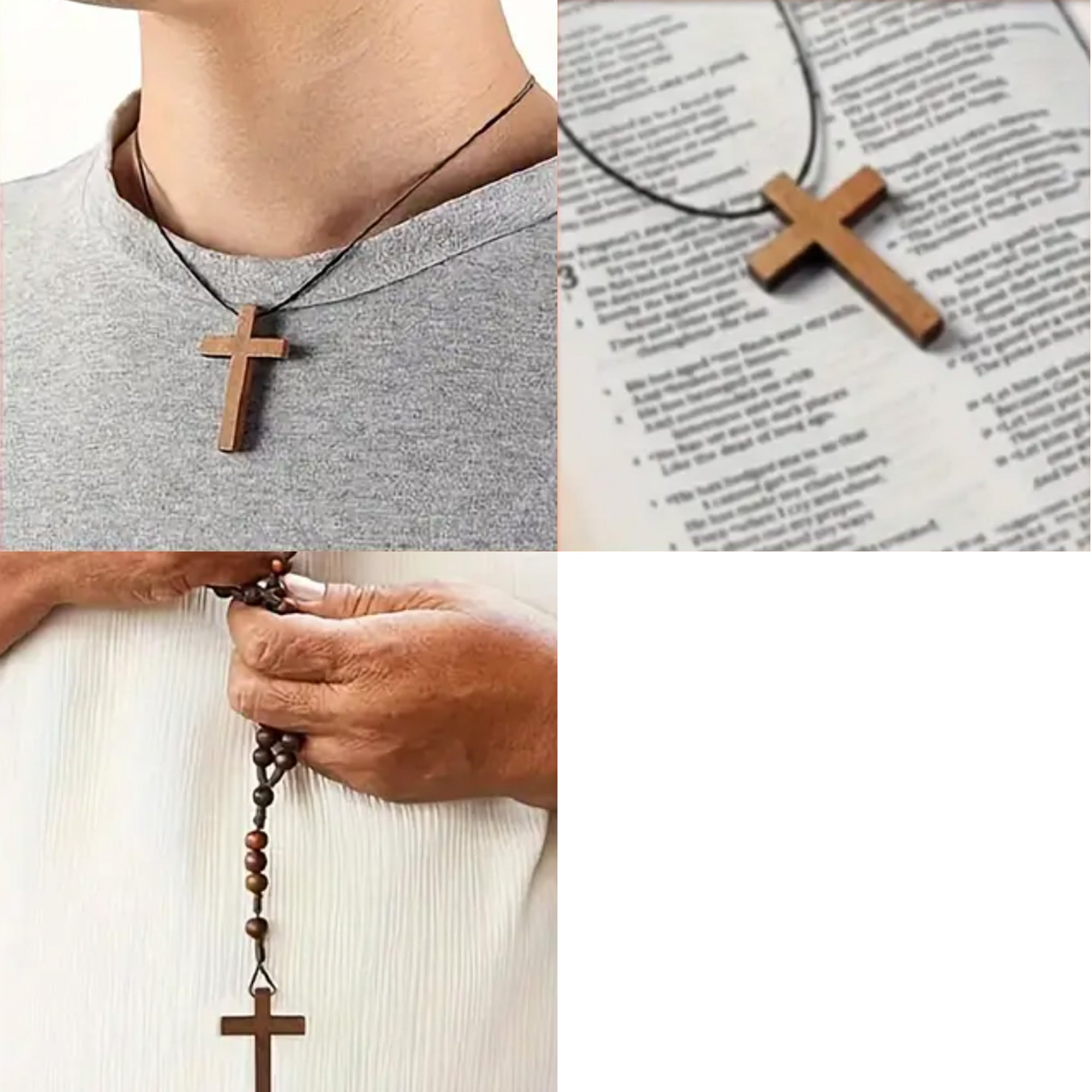 Small Wooden Cross Pendant 1.68 Inches , dimensions in inches: 1.68 x 1.15 x 0.19
