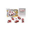 Fire truck, Helicopter, Robot & Plane Construction Model Kit (399 Pieces) in Multi color,  shape