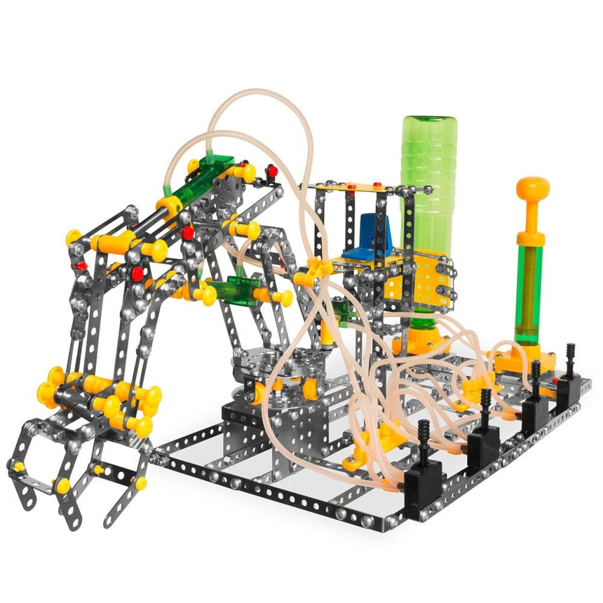 Functioning Crane Claw with Air Pressure Construction Model Kit (907 Pieces) in Multi color