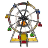 Rotating Motorized with LED Lights Metal Ferris Wheel Model Kit (954 Pieces) 14 Inches , dimensions in inches: 14 x  x