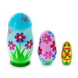 Shop Set of 3 Bunnies and Easter Eggs Wooden Nesting Dolls 4.25 Inches. Buy Nesting Dolls Animals Bunnies Multi   for Sale by Online Gift Shop BestPysanky animals stackable matryoshka stacking toy babushka Russian authentic for kids little Christmas nested matreshka wood hand painted collectible figurine figure statuette