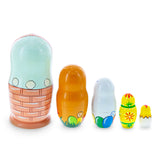 Shop 5 Bunnies, Chick with Easter Eggs Wicker Basket Wooden Nesting Dolls 6 Inches. Buy Nesting Dolls Animals Bunnies    for Sale by Online Gift Shop BestPysanky animals stackable matryoshka stacking toy babushka Russian authentic for kids little Christmas nested matreshka wood hand painted collectible figurine figure statuette