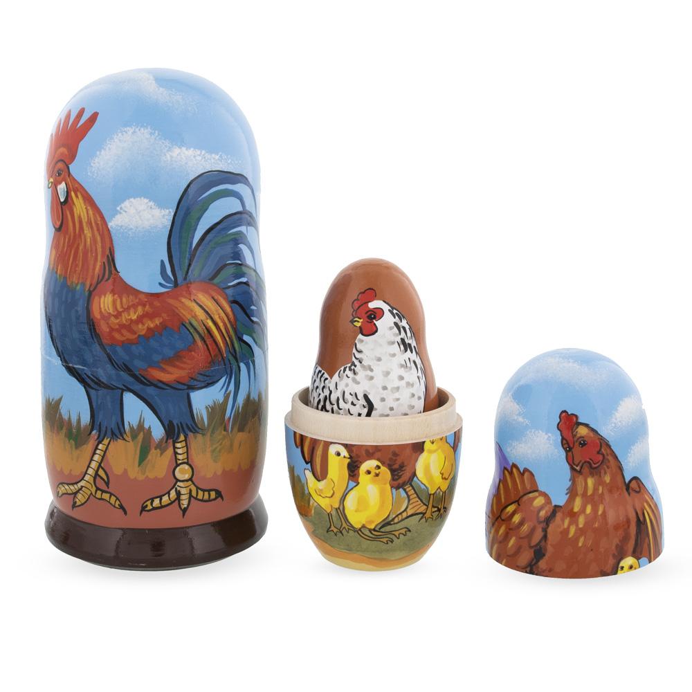 BestPysanky online gift shop sells animals stackable matryoshka stacking toy babushka Russian authentic for kids little Christmas nested matreshka wood hand painted collectible figurine figure statuette