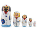 Doctor & Nurses Wooden Nesting Dolls in Multi color
