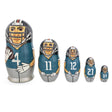 Football Wooden Nesting Dolls in Multi color