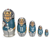 Football Wooden Nesting Dolls in Multi color