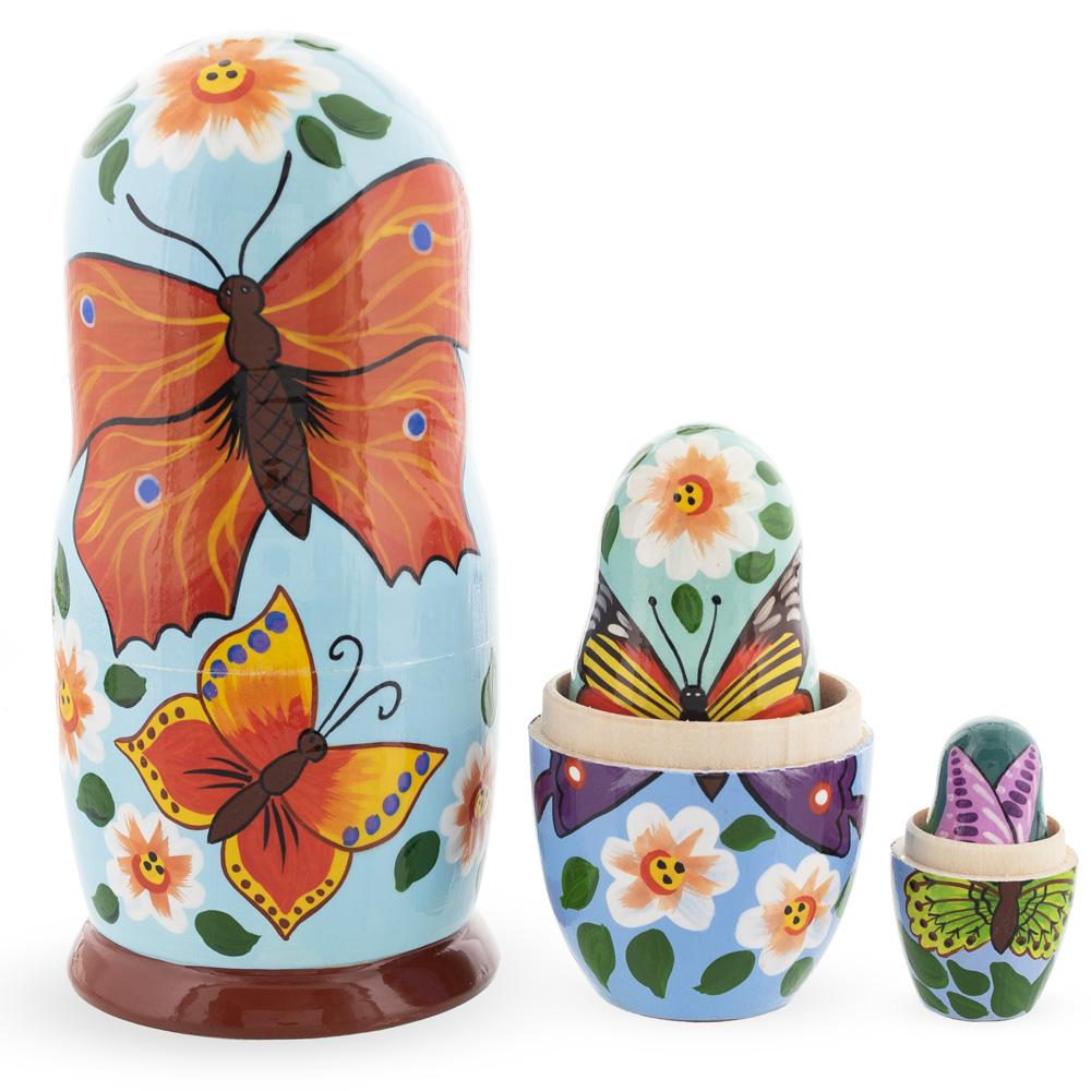 BestPysanky online gift shop sells animals stackable matryoshka stacking toy babushka Russian authentic for kids little Christmas nested matreshka wood hand painted collectible figurine figure statuette