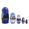 Wood New York City Wooden Stacking Nesting Dolls in Multi color