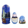New York City Wooden Stacking Nesting DollsUkraine ,dimensions in inches: 5.9 x 2.9 x 2.9