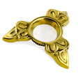 Gold Tone Triangle Brass Metal Egg Display Stand in Gold color Triangle