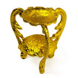 Rough Surface Bowl Metal Egg Stand in Gold color