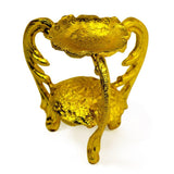 Rough Surface Bowl Metal Egg Stand in Gold color