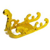 Rough Surface Sleigh Metal Egg Stand in Gold color