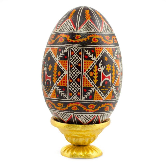 Rough Surface Golden Dish Metal Egg Stand in Gold color Oval