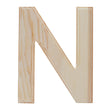 Wood Unfinished Wooden Arial Font Letter N (6.25 Inches) in Beige color