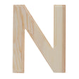 Unfinished Wooden Arial Font Letter N (6.25 Inches) in Beige color