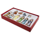 Set of 10 Miniature Nativity Scene Gift Set Figurines , dimensions in inches: 2.5 x  x