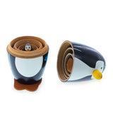 Set of 5 Penguins Wooden Nesting Dolls 5 Inches , dimensions in inches: 5 x 3.18 x