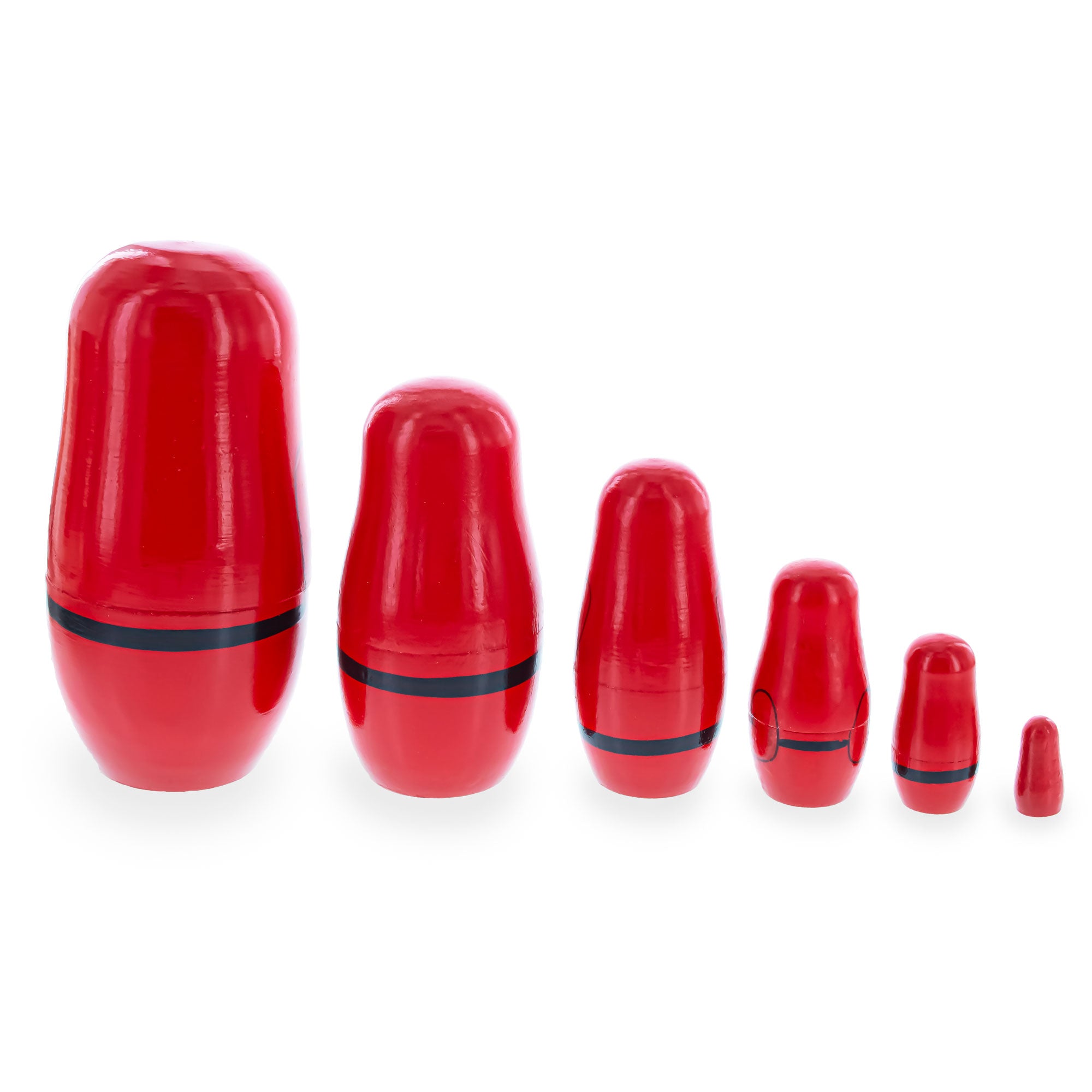 Shop Set of 6 Santa with Christmas Gifts Wooden Nesting Dolls 5.5 Inches. Buy Nesting Dolls Santa Red   for Sale by Online Gift Shop BestPysanky stackable matryoshka stacking toy babushka Russian authentic for kids little Christmas nested matreshka wood hand painted collectible figurine figure statuette