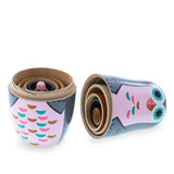 Set of 6 Animals Wooden Nesting Dolls , dimensions in inches: 5.75 x 2.8 x 2.8