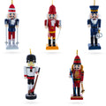 5 Nutcrackers: Firefighter, Policeman, Hockey, Skier, Snowboarder 5 Inches in Blue color Figurine