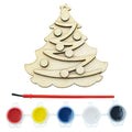 Unfinished Wooden Christmas Tree Ornament Cutout DIY Craft Kit in Beige color Heart