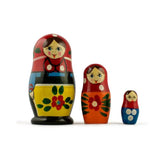 BestPysanky online gift shop sells traditional stackable matryoshka stacking toy babushka Russian authentic for kids little Christmas nested matreshka wood hand painted collectible figurine figure statuette floral flowers semenov