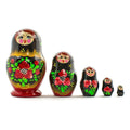 Set of 5 Olesya Wooden Nesting Dolls 3.5 Inches in Multi color